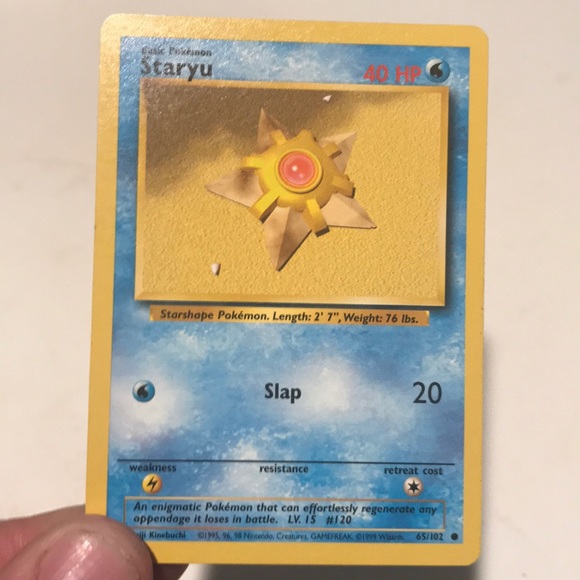 Staryu Pokemon card (Base set)